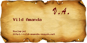Vild Amanda névjegykártya